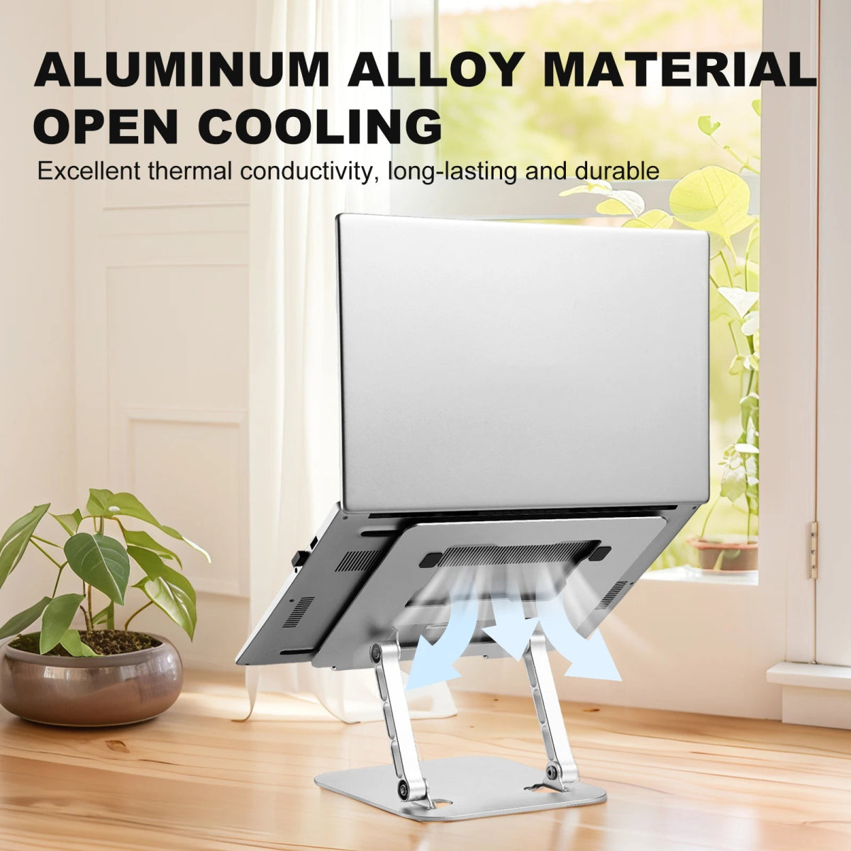 Foldable Aluminium Laptop Stand - Portable & Durable - InspiredGrabs.com