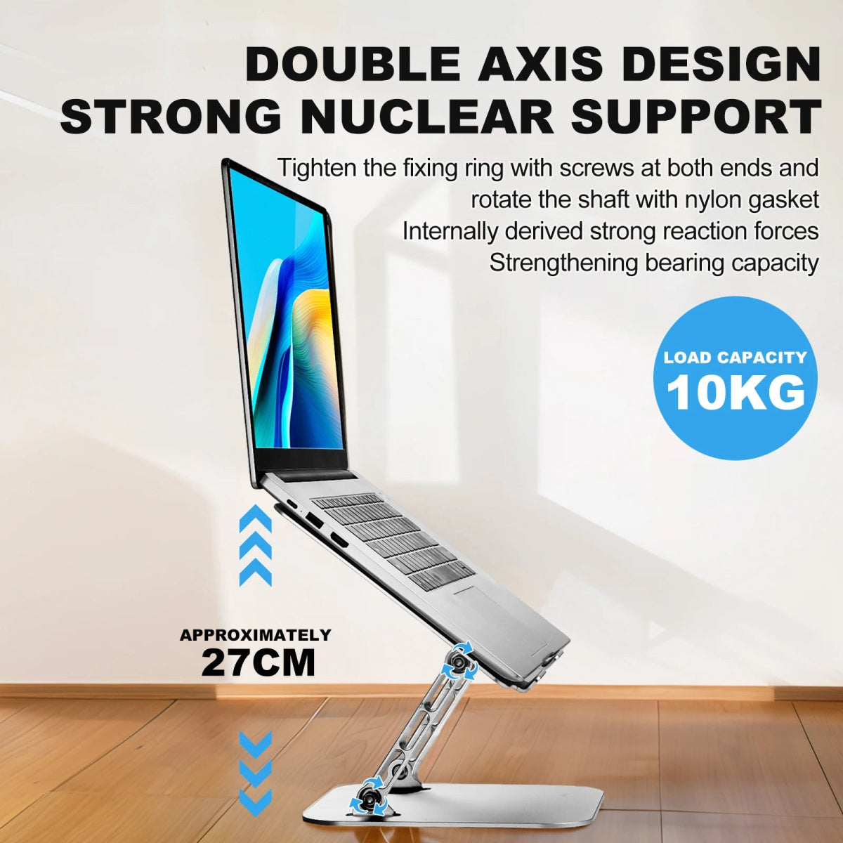 Foldable Aluminium Laptop Stand - Portable & Durable - InspiredGrabs.com