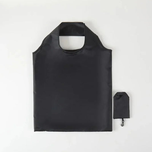 Foldable Reusable Shopping Tote – Black - InspiredGrabs.com
