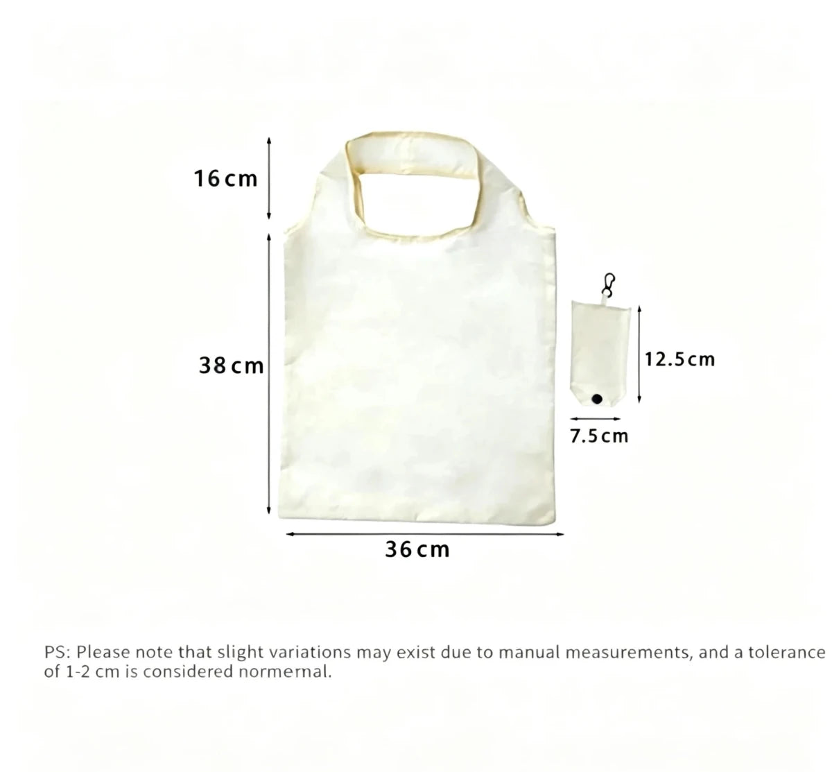 Foldable Reusable Shopping Tote – Black - InspiredGrabs.com