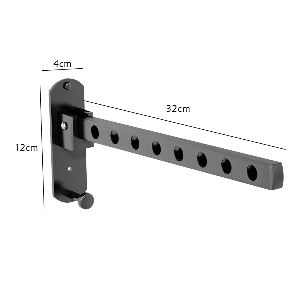 Foldable clothes rack mounting detail