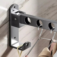Thumbnail for Foldable Wall-Mounted Aluminum Clothes Rack – 2 Sizes - InspiredGrabs.com