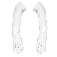 Thumbnail for Full Finger Windproof Faux Leather Dress Gloves – Long Arm Elegant Style - InspiredGrabs.com