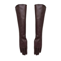 Thumbnail for Full Finger Windproof Faux Leather Dress Gloves – Long Arm Elegant Style - InspiredGrabs.com