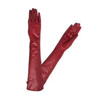 Thumbnail for Full Finger Windproof Faux Leather Dress Gloves – Long Arm Elegant Style - InspiredGrabs.com