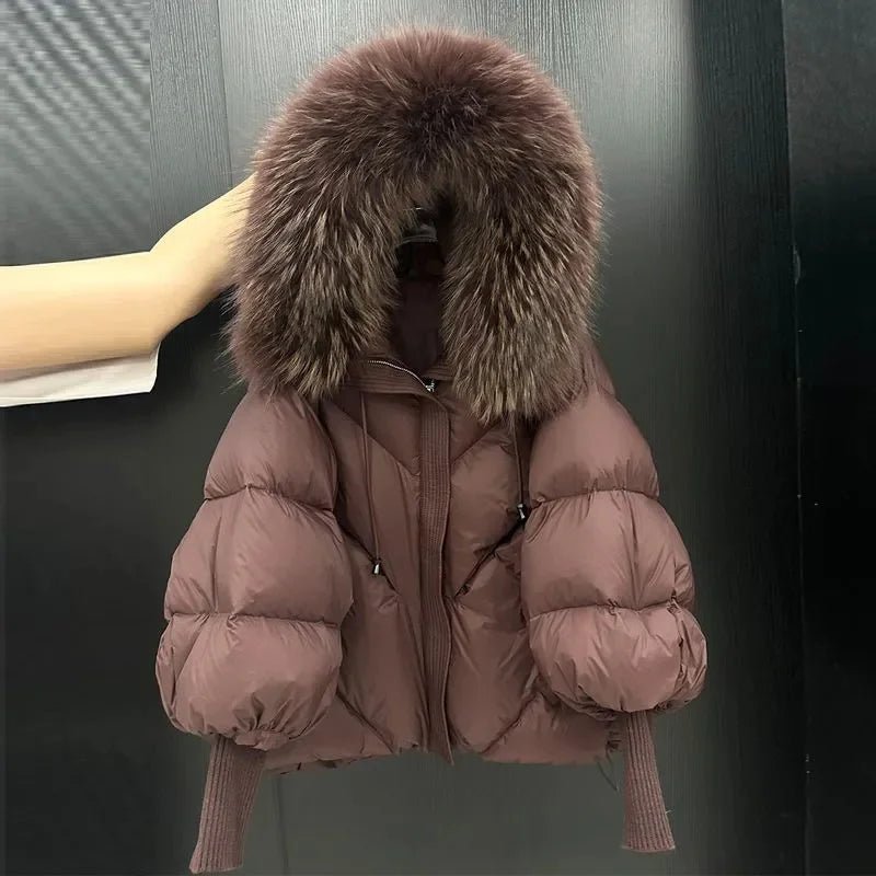 Fur Hooded Puffer Jacket for Women – Winter 2025 Edition - InspiredGrabs.com