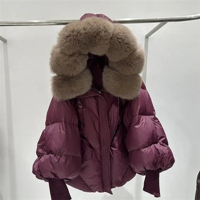 Fur Hooded Puffer Jacket for Women – Winter 2025 Edition - InspiredGrabs.com