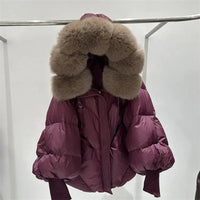 Thumbnail for Fur Hooded Puffer Jacket for Women – Winter 2025 Edition - InspiredGrabs.com