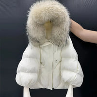 Thumbnail for Fur Hooded Puffer Jacket for Women – Winter 2025 Edition - InspiredGrabs.com