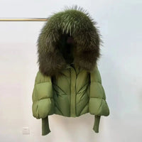 Thumbnail for Fur Hooded Puffer Jacket for Women – Winter 2025 Edition - InspiredGrabs.com