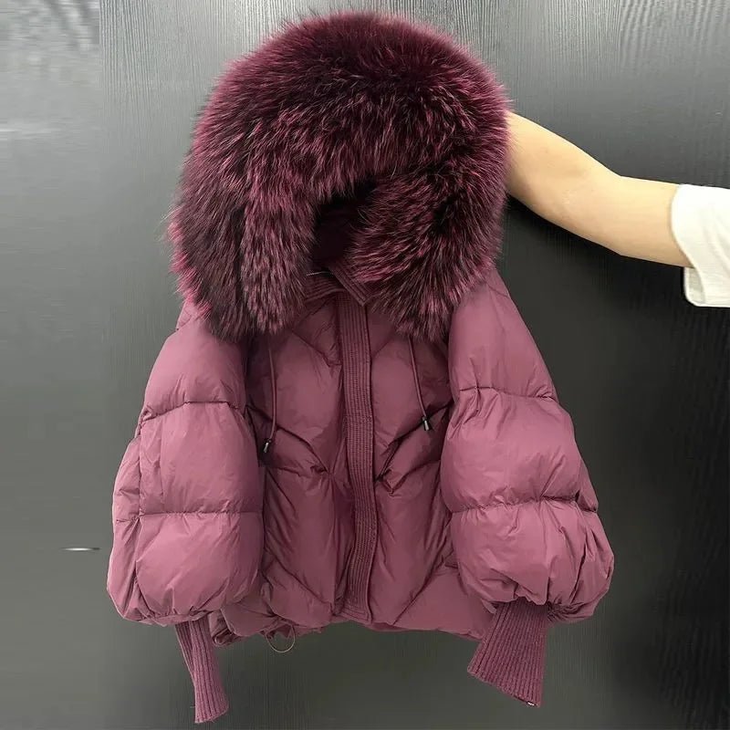 Fur Hooded Puffer Jacket for Women – Winter 2025 Edition - InspiredGrabs.com