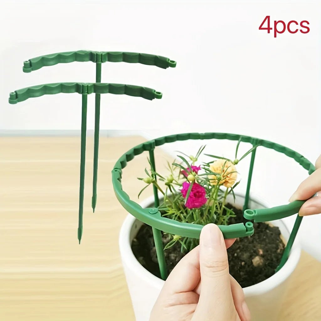 Green Semicircle Plant Support Stakes, Set of 4 - InspiredGrabs.com
