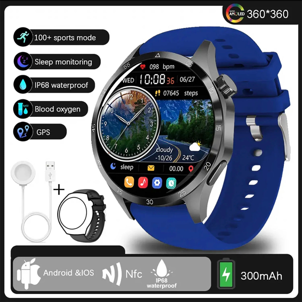 GT4 Pro GPS Sports Smartwatch for Men & Women - InspiredGrabs.com