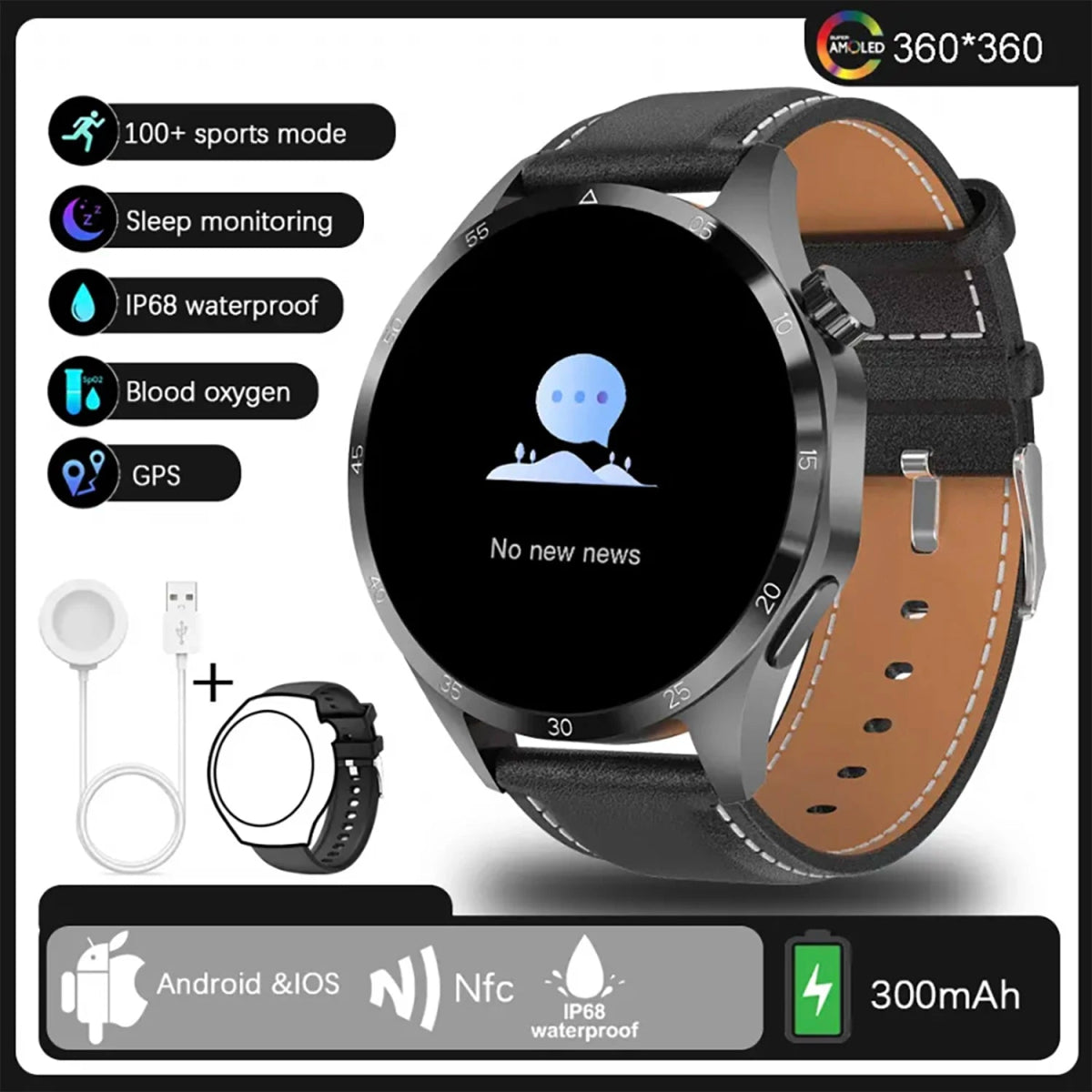 GT4 Pro GPS Sports Smartwatch for Men & Women - InspiredGrabs.com