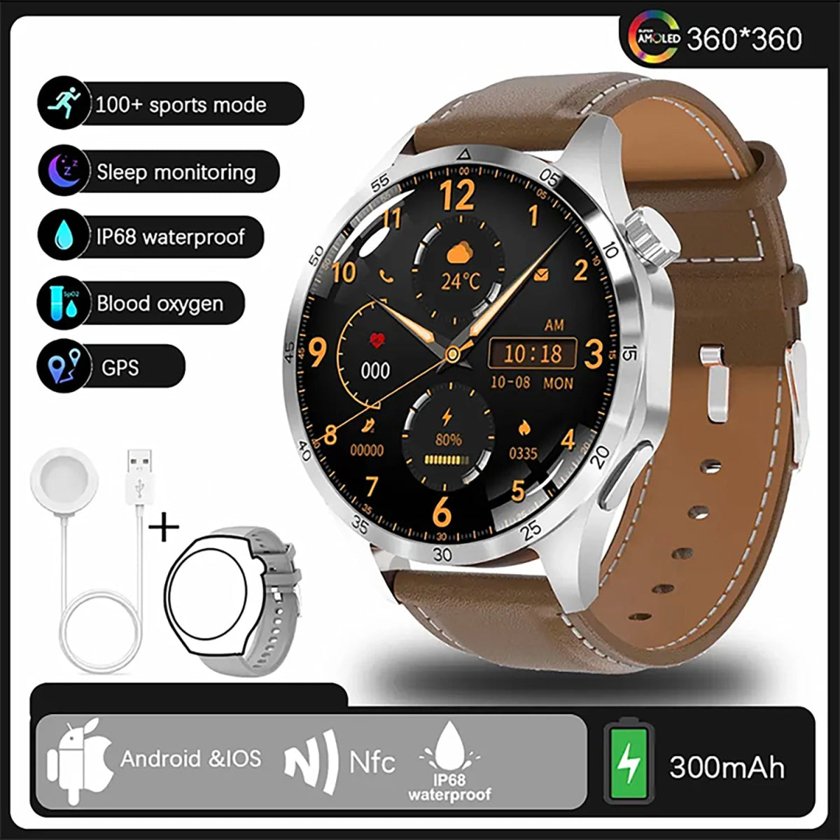 GT4 Pro GPS Sports Smartwatch for Men & Women - InspiredGrabs.com