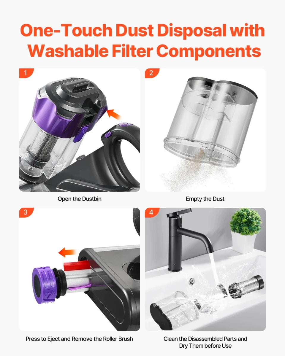 Handheld Mattress Vacuum Cleaner with HEPA Filter & UV Cleaning - InspiredGrabs.com