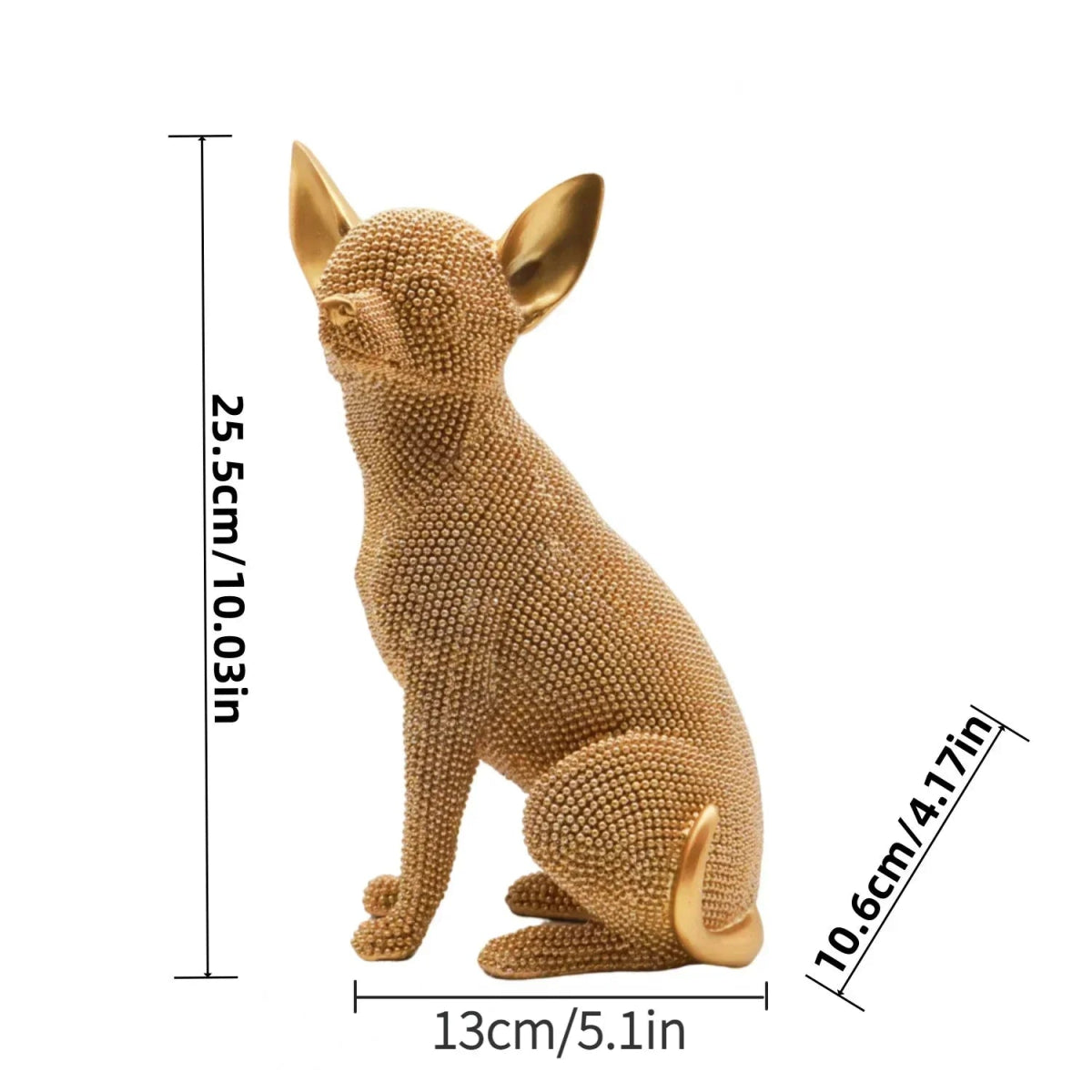 Handmade Chihuahua Statue Resin Craft Decor Gift - InspiredGrabs.com