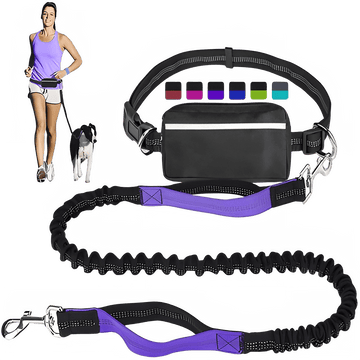 Hands - Free Dog Running Leash with Adjustable Waist Bag - InspiredGrabs.com