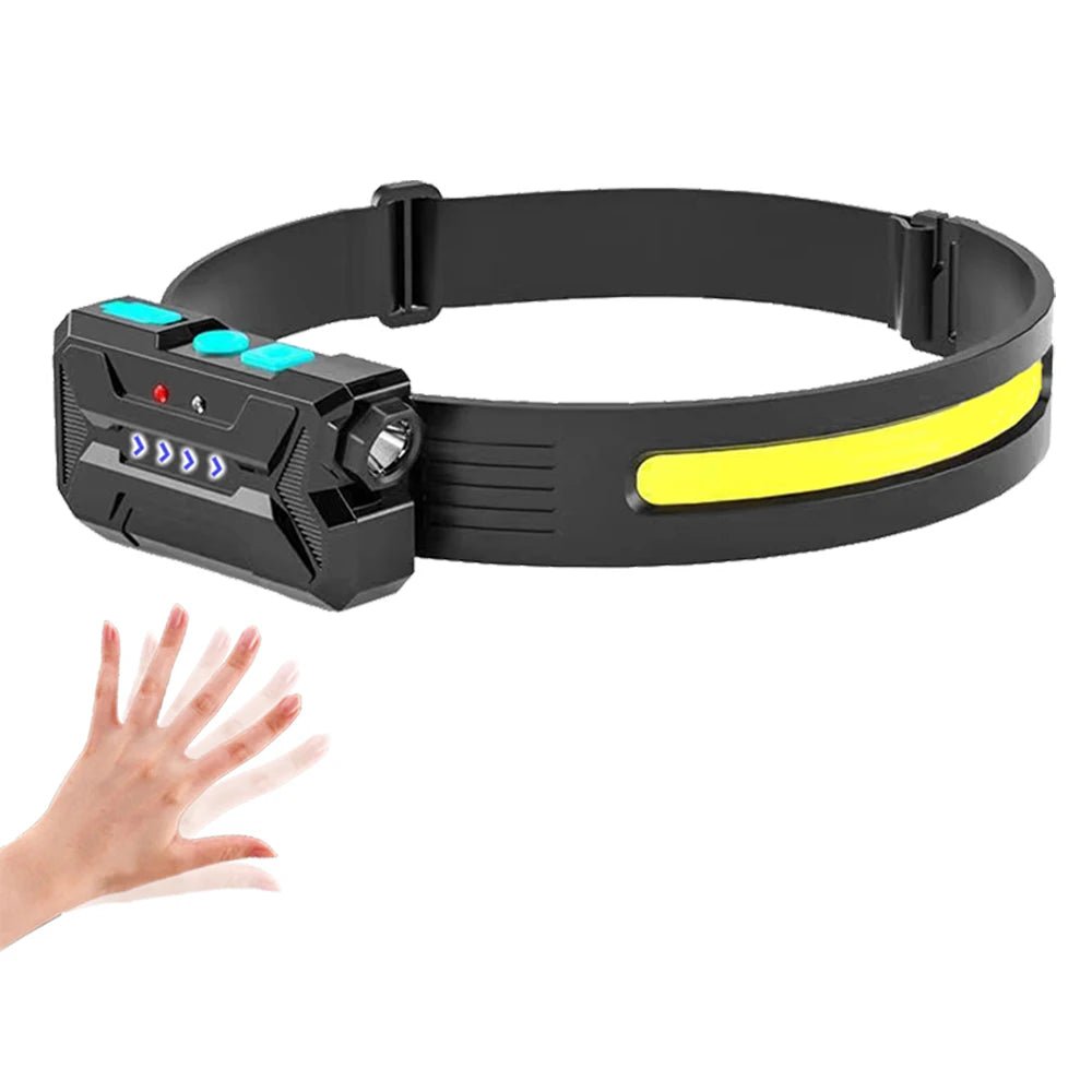 Hands - Free LED Headlamp with Motion Sensor & Adjustable Lighting - InspiredGrabs.com