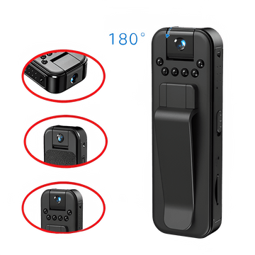 HD 1080P Mini Body Camera with Night Vision and Rotating Lens - InspiredGrabs.com