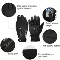 Thumbnail for Heated Cycling Gloves - Winter Touchscreen Safety - InspiredGrabs.com