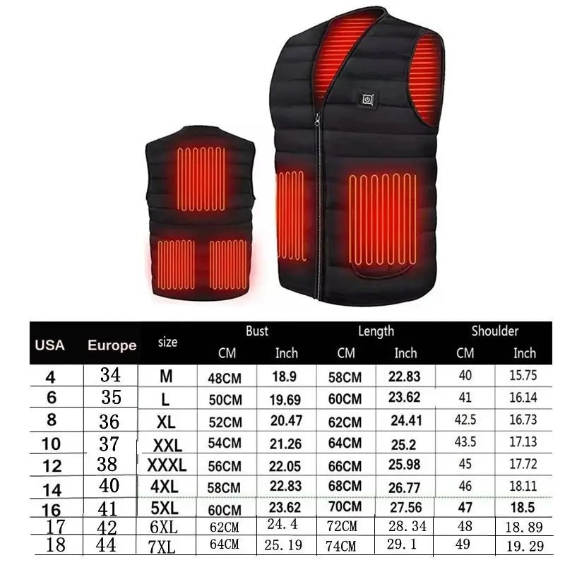 Heated Smart Vest for Men & Women - Winter Jacket - InspiredGrabs.com