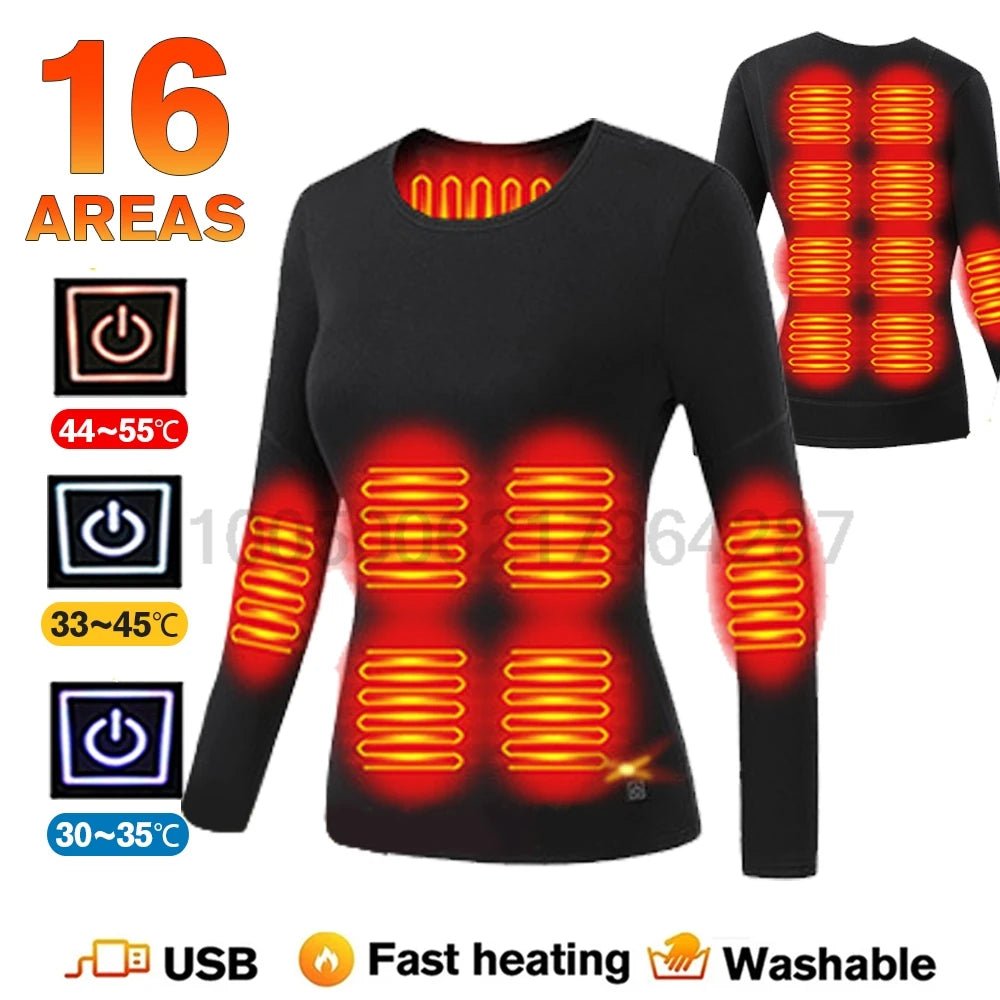 Heated Thermal Underwear Set – 28 - Area Heating for Men & Women - InspiredGrabs.com