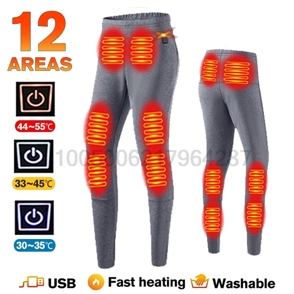 Heated Thermal Underwear Set – 28 - Area Heating for Men & Women - InspiredGrabs.com