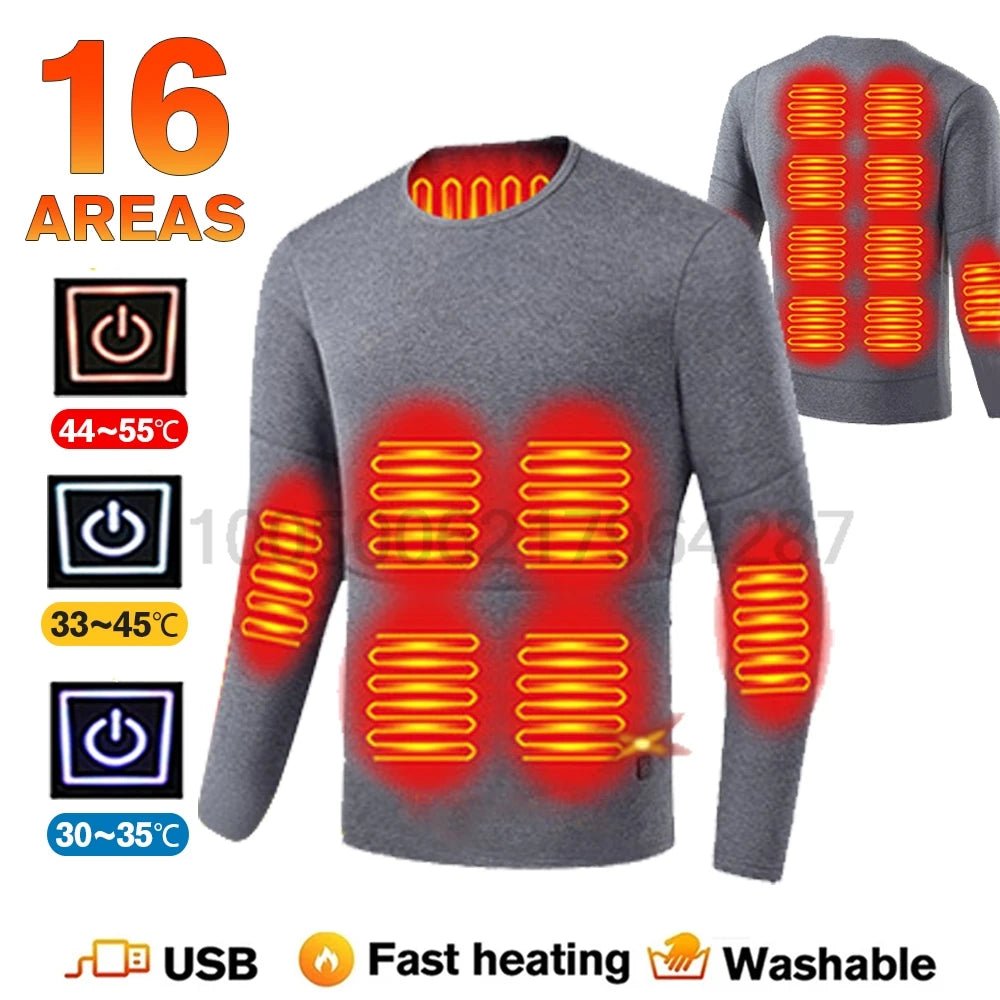 Heated Thermal Underwear Set – 28 - Area Heating for Men & Women - InspiredGrabs.com