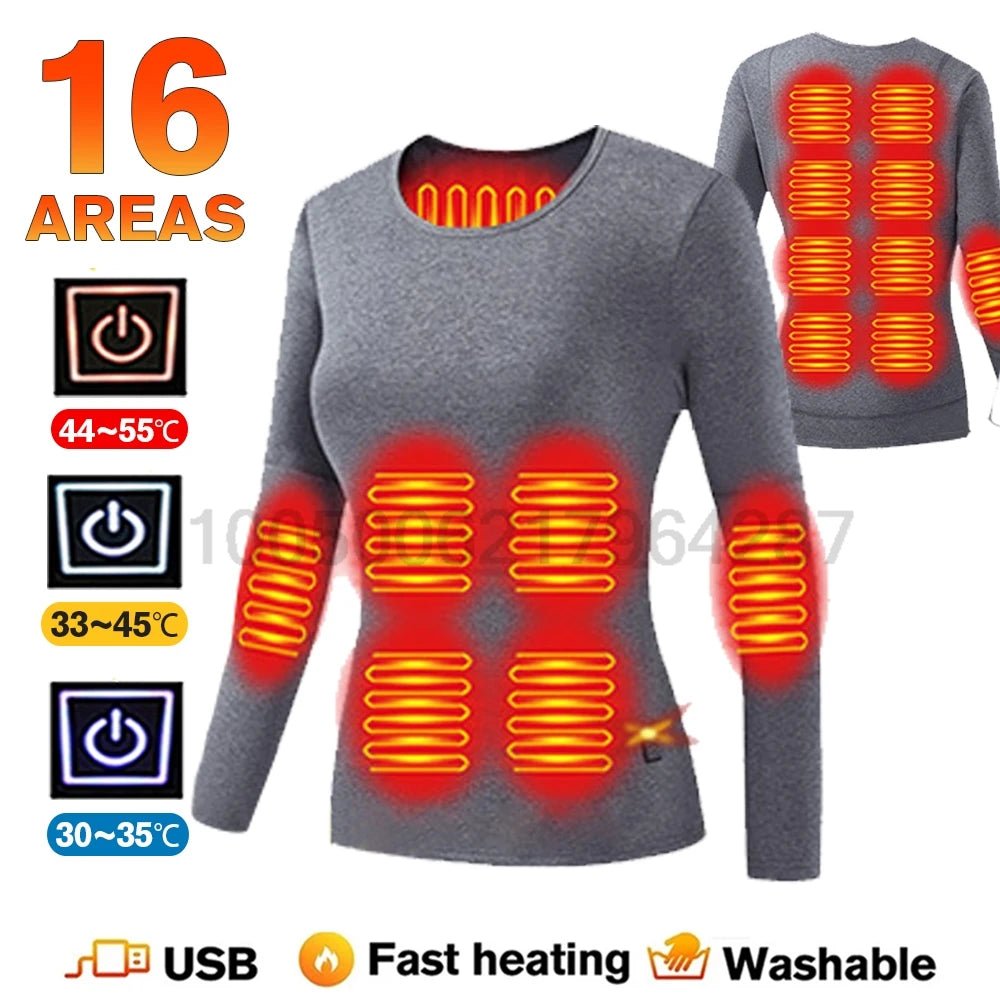 Heated Thermal Underwear Set – 28 - Area Heating for Men & Women - InspiredGrabs.com