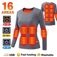 Thumbnail for Heated Thermal Underwear Set – 28 - Area Heating for Men & Women - InspiredGrabs.com