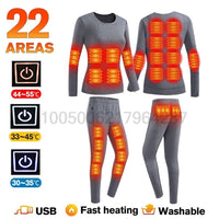 Thumbnail for Heated Thermal Underwear Set – 28 - Area Heating for Men & Women - InspiredGrabs.com