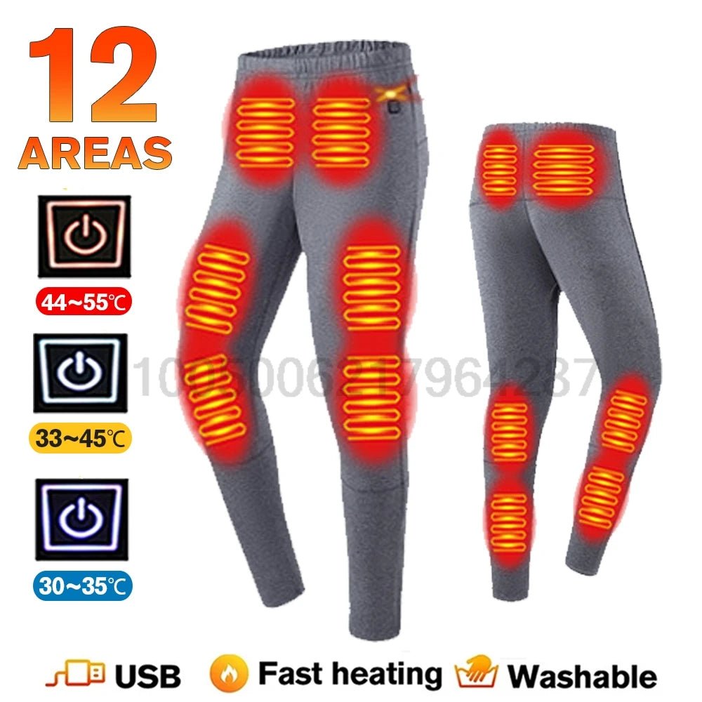 Heated Thermal Underwear Set – 28 - Area Heating for Men & Women - InspiredGrabs.com