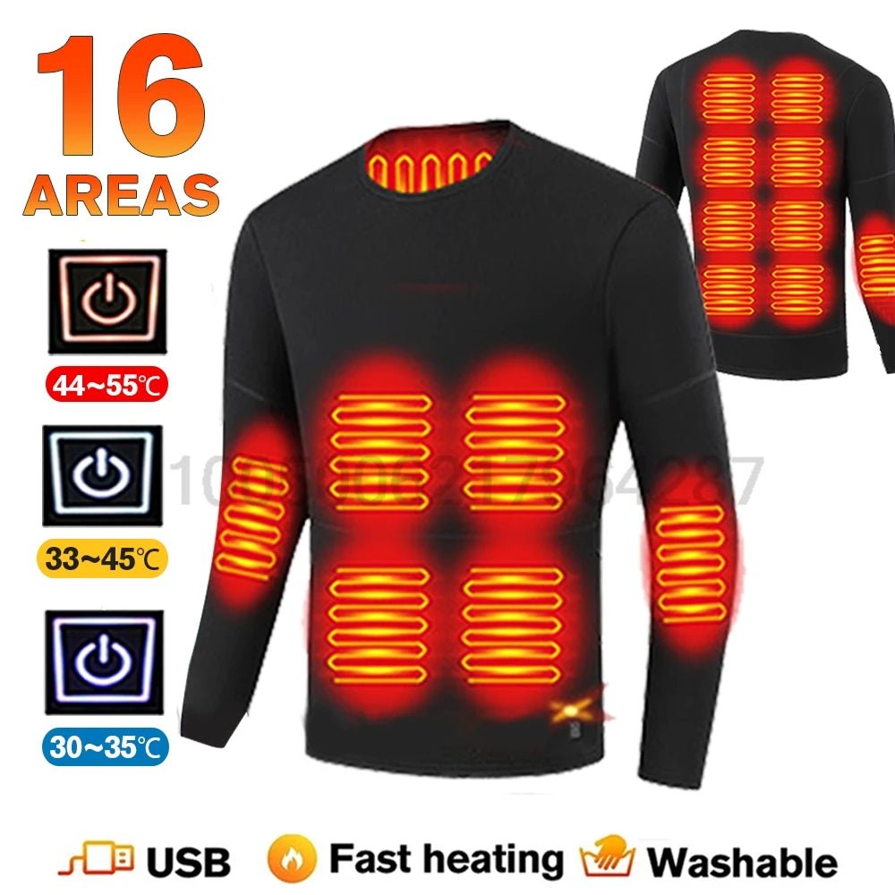 Heated Thermal Underwear Set – 28 - Area Heating for Men & Women - InspiredGrabs.com