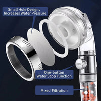 Thumbnail for High Pressure Ionic Shower Head with Switch - InspiredGrabs.com