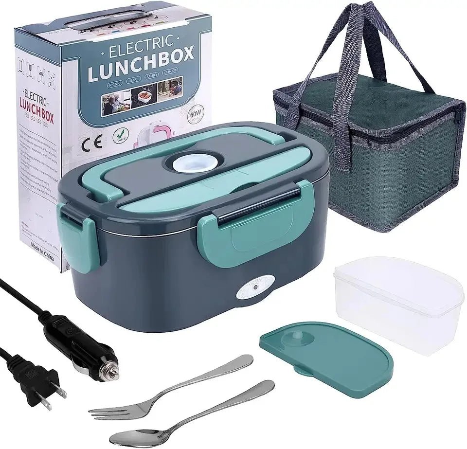 HOMEFISH 1.8 L Electric Lunch Box for Car, Truck & Home – 75 W Food Warmer with Stainless Steel Container - InspiredGrabs.com