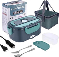 Thumbnail for HOMEFISH 1.8 L Electric Lunch Box for Car, Truck & Home – 75 W Food Warmer with Stainless Steel Container - InspiredGrabs.com