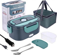Thumbnail for HOMEFISH 1.8 L Electric Lunch Box for Car, Truck & Home – 75 W Food Warmer with Stainless Steel Container - InspiredGrabs.com