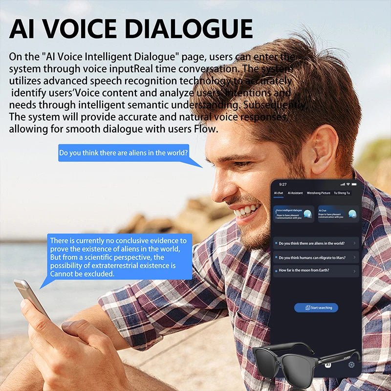 HYC8 Smart Glasses: AI Translator & Bluetooth Headphones - InspiredGrabs.com