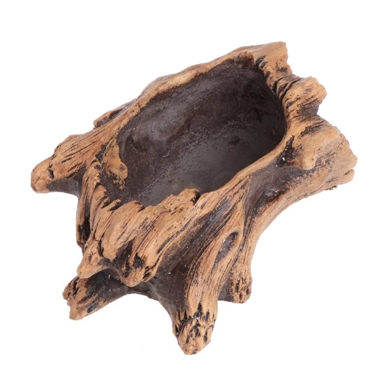 Imitation Wood Cement Succulent Planter – Indoor Outdoor Bonsai Pot - InspiredGrabs.com