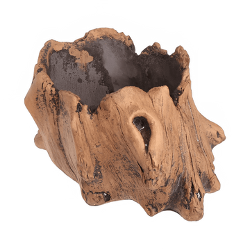 Imitation Wood Cement Succulent Planter – Indoor Outdoor Bonsai Pot - InspiredGrabs.com