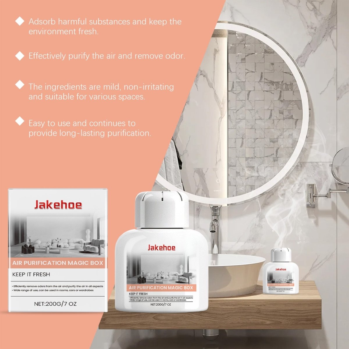 Jakehoe Air Purifier - Fresh Air & Odor Elimination - InspiredGrabs.com