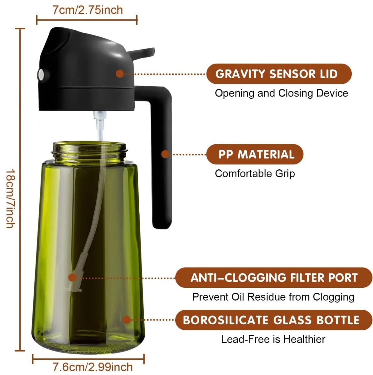 Kitchen Oil Sprayer & Pour Dispenser – Multiple Styles - InspiredGrabs.com
