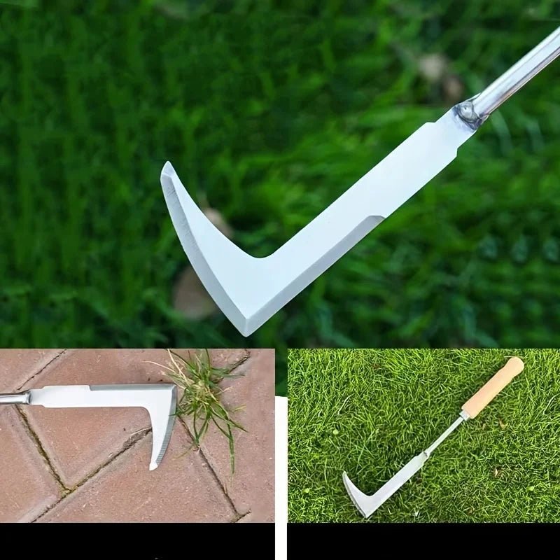 L-Shaped Stainless Steel Gap Weeding Tool – Silver, Small - InspiredGrabs.com