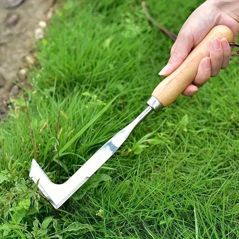 L-Shaped Stainless Steel Gap Weeding Tool – Silver, Small - InspiredGrabs.com