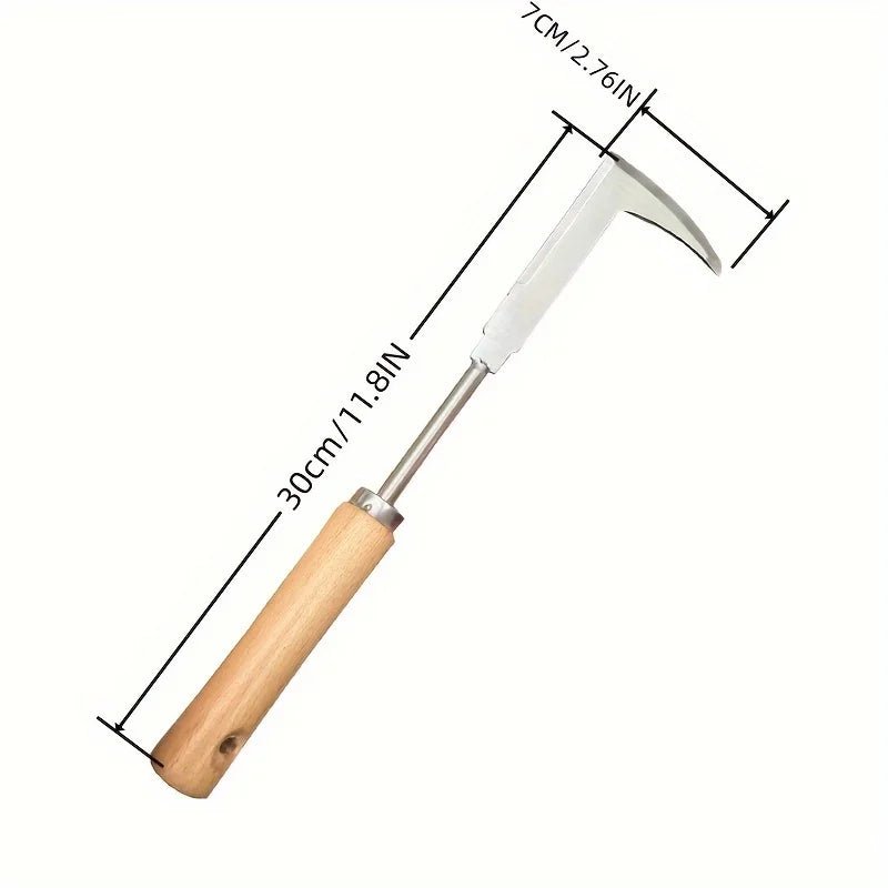 L-Shaped Stainless Steel Gap Weeding Tool – Silver, Small - InspiredGrabs.com