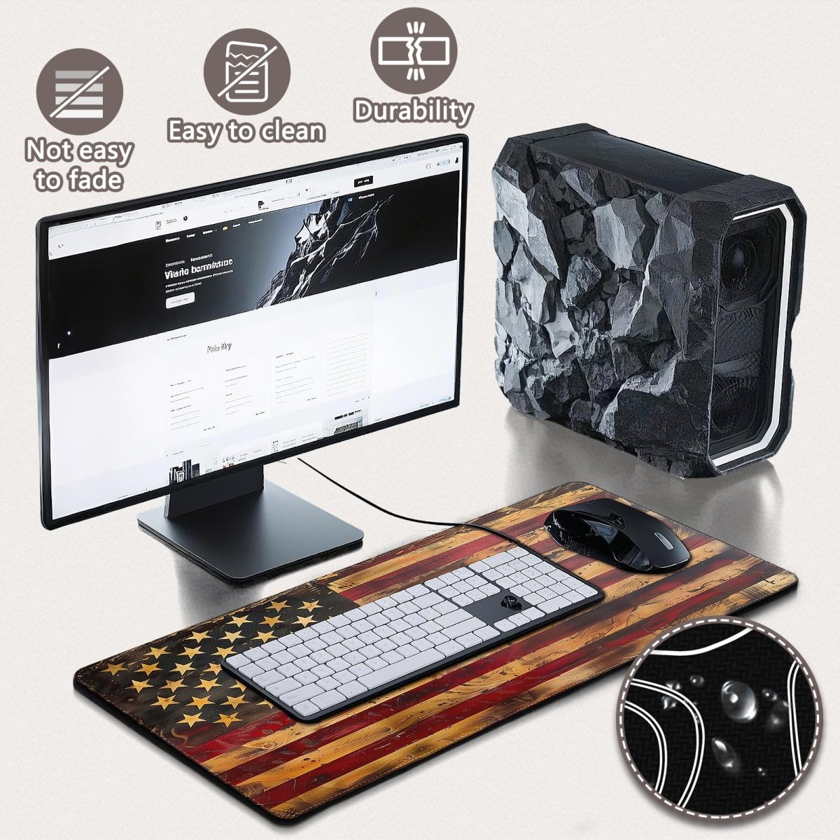 Large Gaming Mouse Pad with Non - Slip Base - InspiredGrabs.com