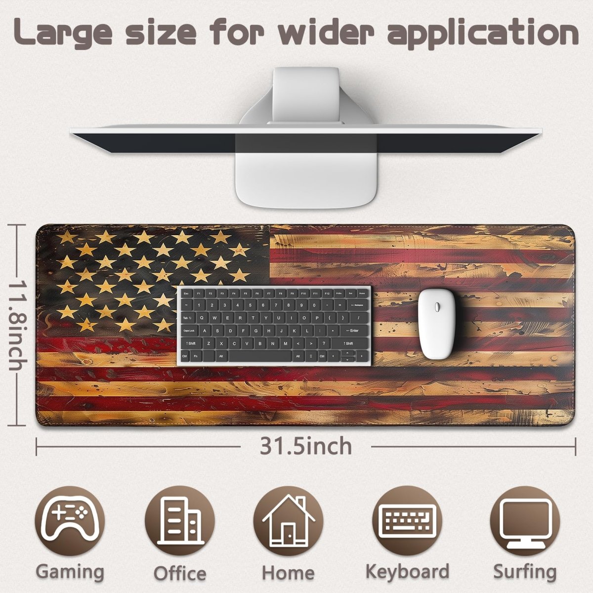 Large Gaming Mouse Pad with Non - Slip Base - InspiredGrabs.com