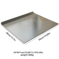 Thumbnail for Large Stainless Steel L - Shaped Dual - Sided Kitchen Chopping Board - InspiredGrabs.com