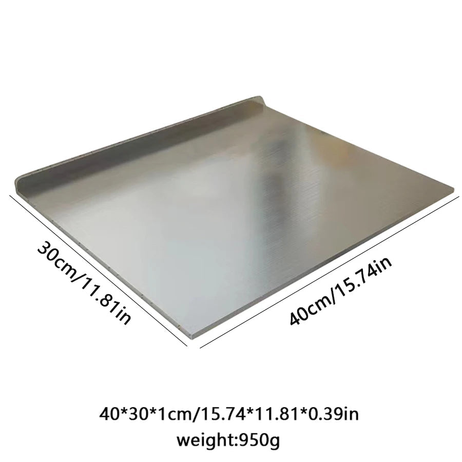 Large Stainless Steel L - Shaped Dual - Sided Kitchen Chopping Board - InspiredGrabs.com